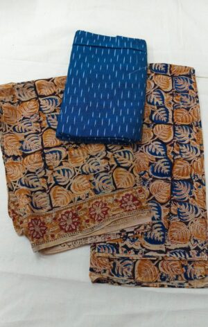 Ikkat Kalamkari Dress Material