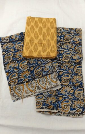 Ikkat Kalamkari Dress Material - Image 15