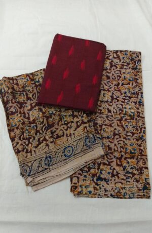Ikkat Kalamkari Dress Material - Image 10