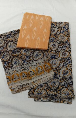 Ikkat Kalamkari Dress Material - Image 18