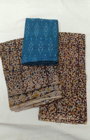 Ikkat Kalamkari Dress Material - Image 21