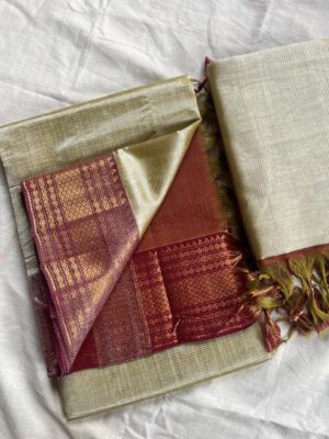 Handloom Mangalagiri Saree - Image 25