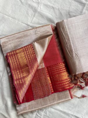Handloom Mangalagiri Saree - Image 23