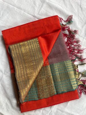 Handloom Mangalagiri Saree - Image 18