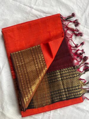 Handloom Mangalagiri Saree - Image 22