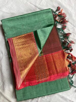 Handloom Mangalagiri Saree - Image 11