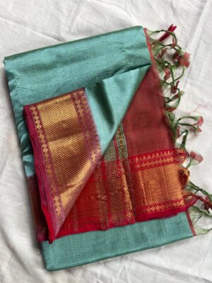 Handloom Mangalagiri Saree - Image 21