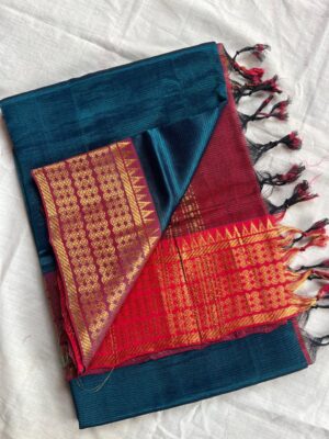Handloom Mangalagiri Saree - Image 13