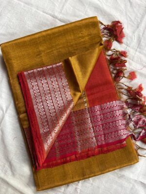 Handloom Mangalagiri Saree - Image 26